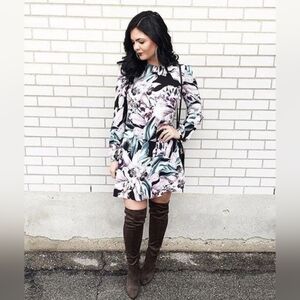 Jaase Floral Print Mini Dress, BNWT, Size L